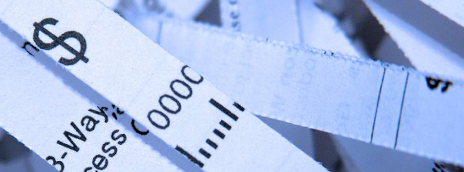 shredded financial documents